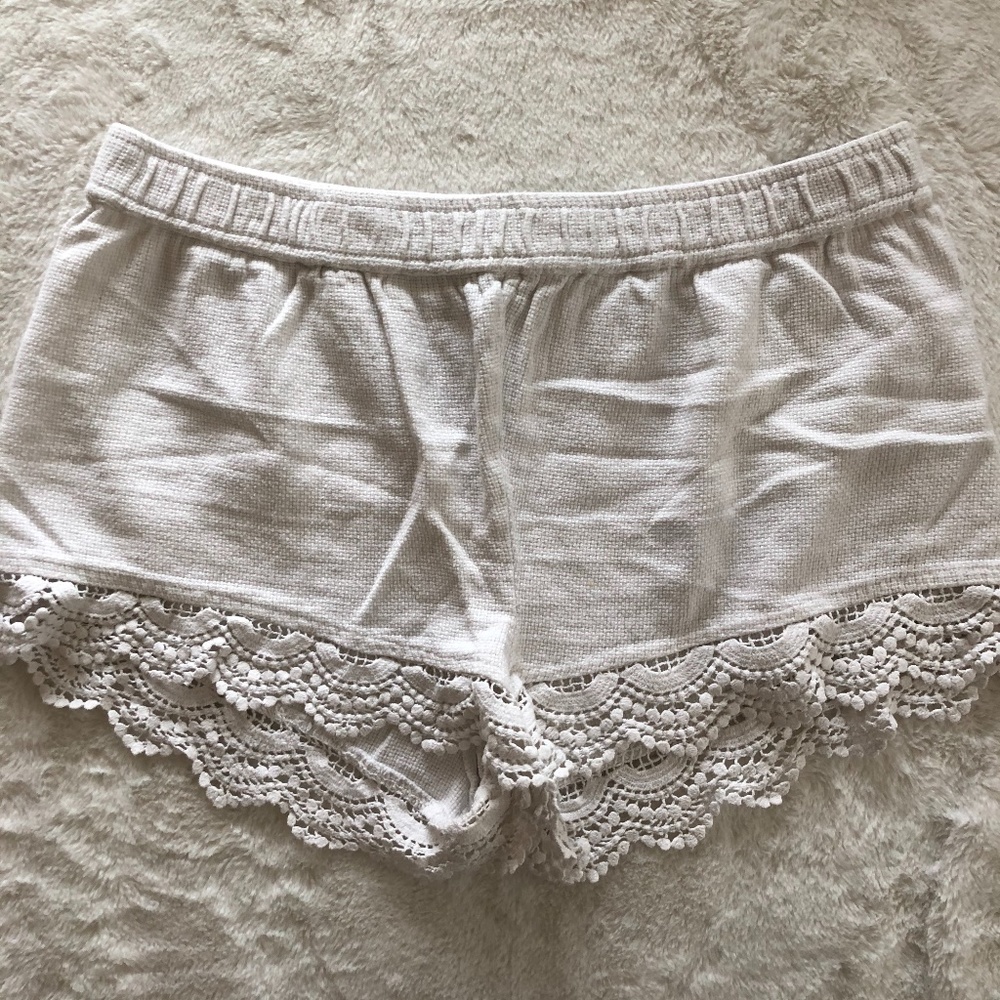 White Lace Shorts